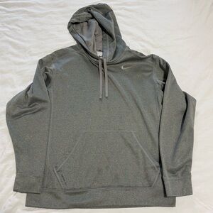 Nike Men's Therma-Fit Charcoal Hoodie Large